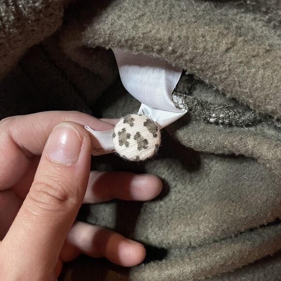 Vintage Fleece Cardigan Sz 12 Eclectic Grandma Cottage Novelty Cozy Soft Relax - Picture 7 of 11